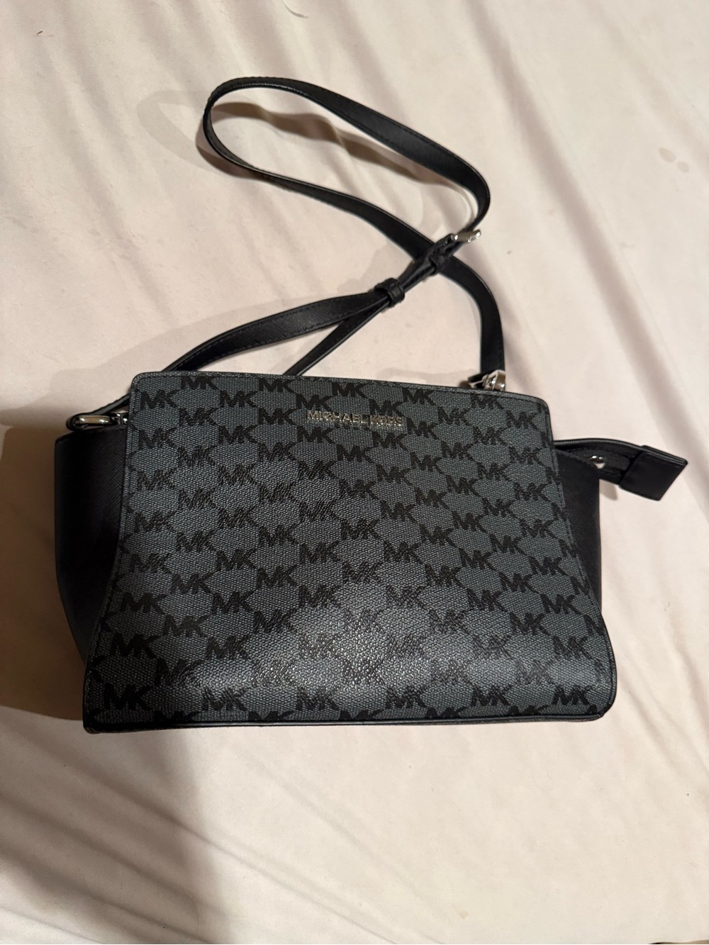 Michael Kors Black and Gray Signature Crossbody Bag